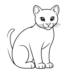 Vector illustration of a cute Puma doodle for kids colouring page
