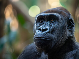 Obraz premium Gorilla looking thoughtful