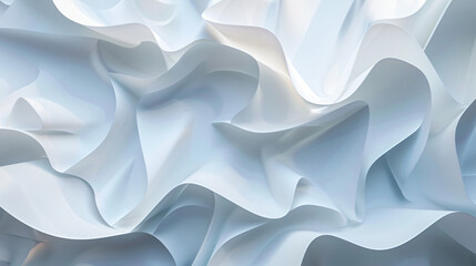 Paper Symphony: Abstract Shapes Crafted from Folded Paper in Hyper-Realistic Splendor