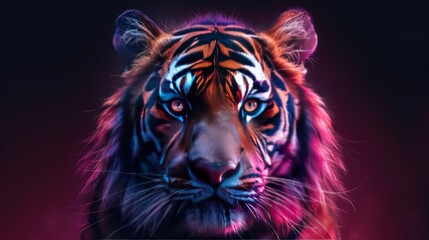 3d Tiger illustration background wallpaper colorful