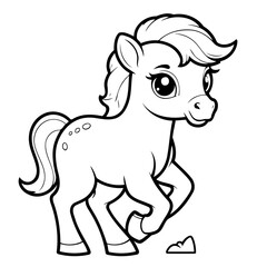 Simple vector illustration of Centaur drawing for kids page