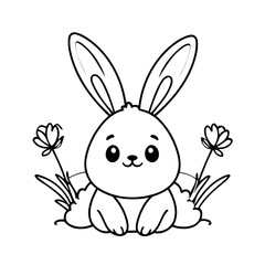 Cute vector illustration Easter doodle for kids coloring worksheet