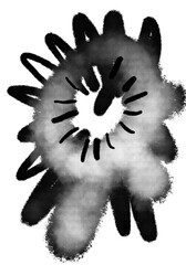 Bold line black white brushstroke acrylic watercolour print poster ink hand drawn illustration abstract calligraphy