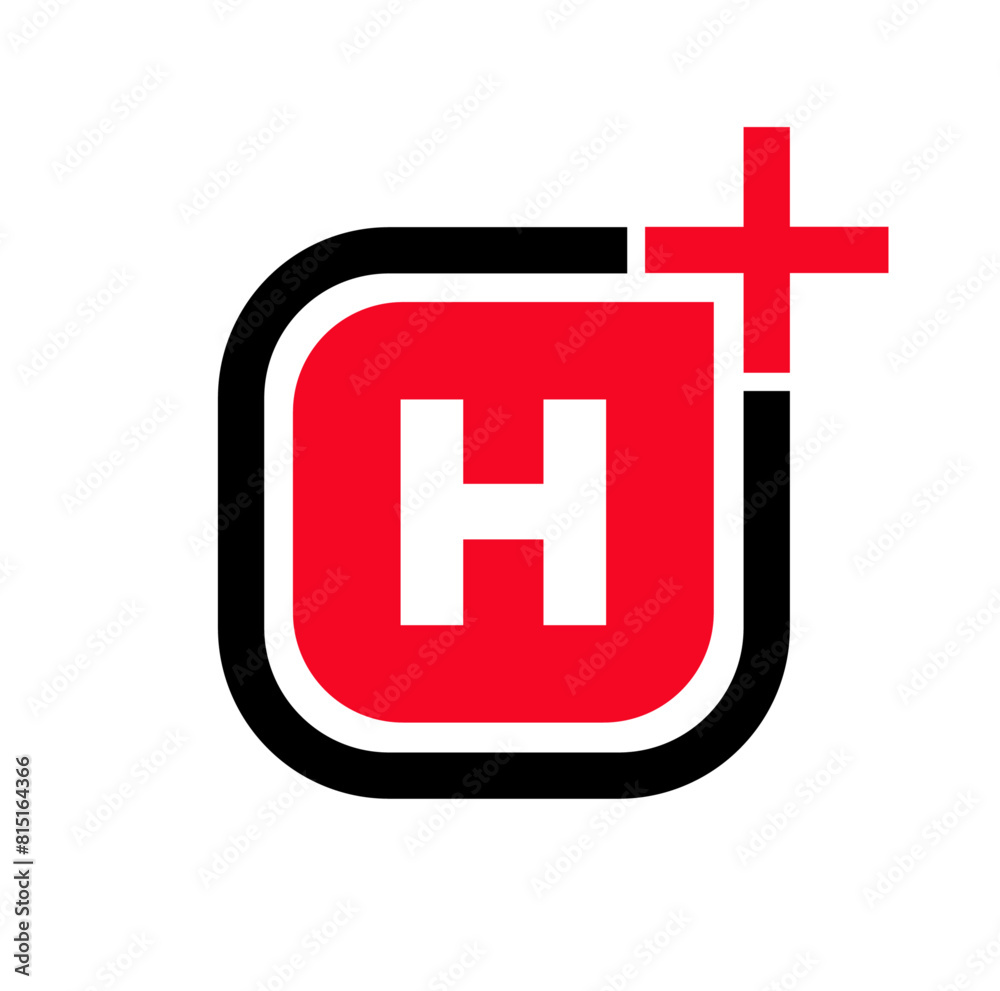 Wall mural H plus icon