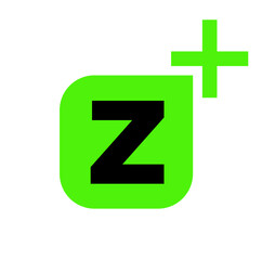 Fototapeta premium Z plus icon