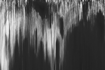 Scary grainy background with vertical lines. Grainy black and white illustration