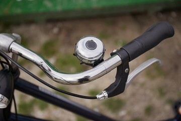 Bicycle closeup detail with bell