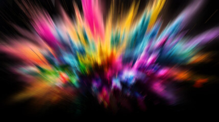 Żywa eksplozja kolorów „Spring Burst”. dynamiczna i odświeżająca atmosfera dzieła sztuki, przypominającą żywą energię i kolory wiosny.