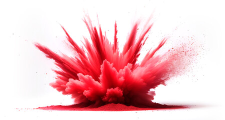 Czerwona eksplozja  „Spring Burst”. dynamiczna i odświeżająca atmosfera dzieła sztuki, dym
