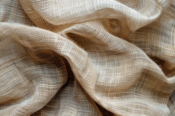 Fototapeta premium Texture Natural. Sackcloth Background with Light Abstract Patterns