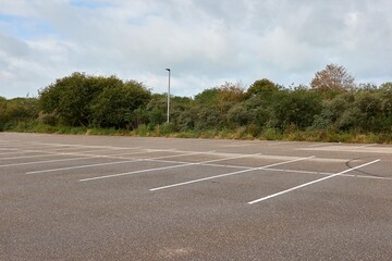 Carpark with empty parking spots