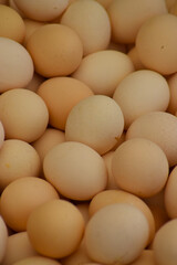 Natural village eggs sold in the market