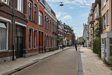 Residential street in Europe, Tilburg, The Netherlands