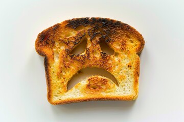 Burnt toast, sad bread, unhappy monday, toxic food, burnt sliced loaf, funny dish, danger carbohydrates