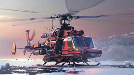 Obraz premium helicopter with a cool shape