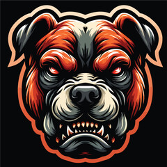 angry pitbull mascott