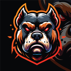 angry pitbull mascott