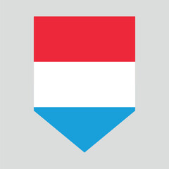 Luxembourg Flag in Shield Shape Frame