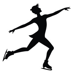 der Eiskunstlauf vector silhouette 