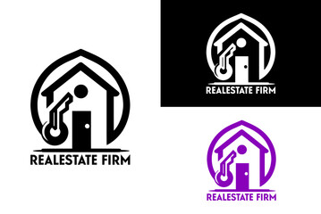 key handle house home realestate agency property dealer logo vector