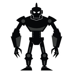 Robot vector silhouette 