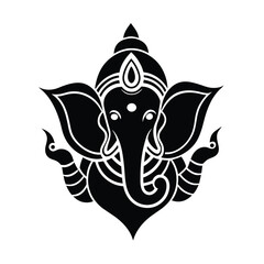 Fototapeta premium Ganesh icon logo vector silhouette 