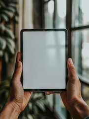Realistic tablet mockup with blank screen. tablet on white background