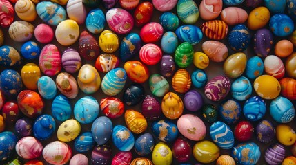 Easter eggs with color pictures