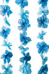 Blue garlands. Transparent background