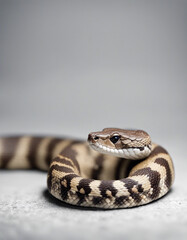 Fototapeta premium rattlesnake, isolated white background 