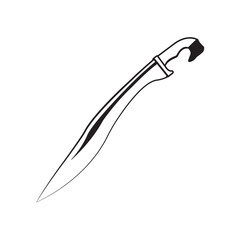 falcata sword icon vector illustration design template