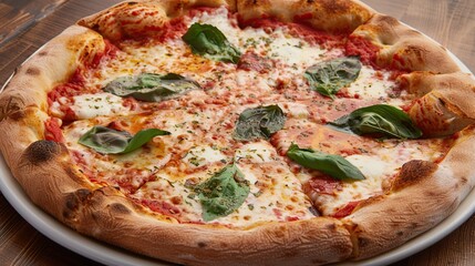 true Italian Traditional Pizza Margherita . AI Generative