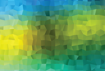 Dark Blue, Yellow vector polygonal pattern.