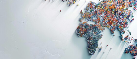 Background for World Population Day. Copy Space.