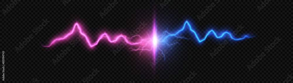 Aufkleber abstract lightning flash with elements of electrical discharge, lightning. high current, power. vect