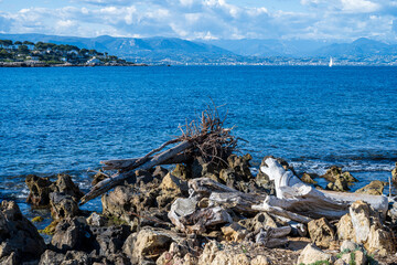 View to the mountains near Antibes
