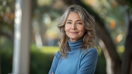 Elegant and Approachable: Woman with Inviting Smile