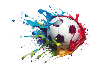soccer colourful isolate on background.