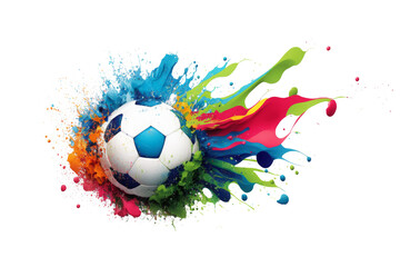 soccer colourful isolate on background.