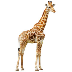 Naklejka premium Giraffe isolated on transparent or white background