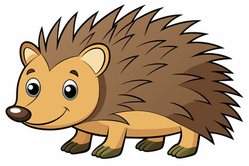 porcupine cartoon vector illustration