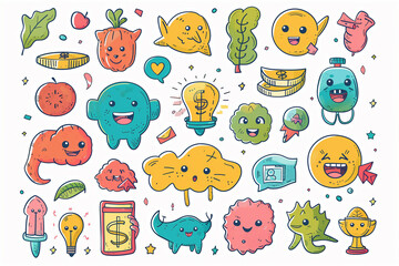Doodle Characters and Objects Collection