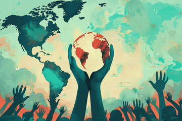 World Humanist Day Celebration With Hands Holding The Globe Symbolizing Unity