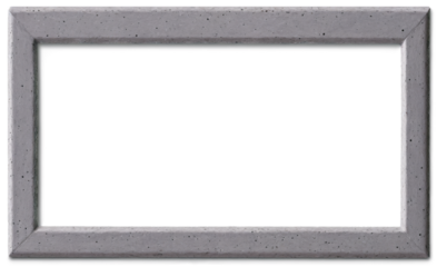 Concrete picture frame isolated on transparent background