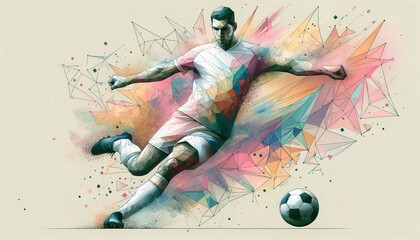 Dynamic Soccer Player Painting