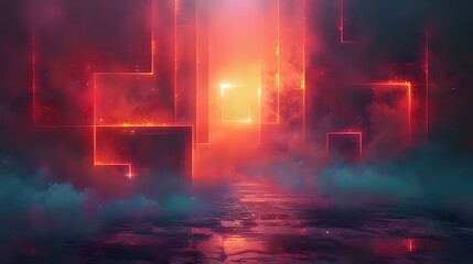 Digital Art with Neon Colors: Luminous Layers and Ethereal Glow