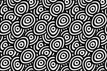 Black and white oval pattern, abstract background