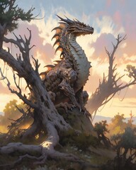 dragon on the tree