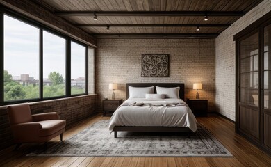Exposed Brick Loft with Vintage Accents