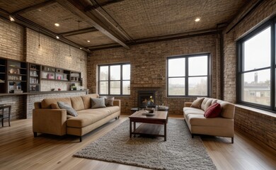 Exposed Brick Loft with Vintage Accents